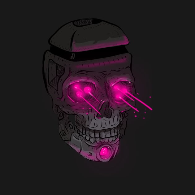 Cyborg Skull by TOKEBI