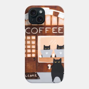 Coffee House Cats Phone Case