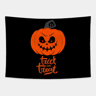 Halloween Scary Evil Pumpkin Funny Pumpkin Head Tapestry