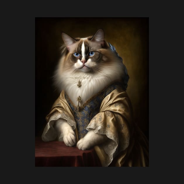 Royal Portrait of a Ragdoll Cat by pxdg