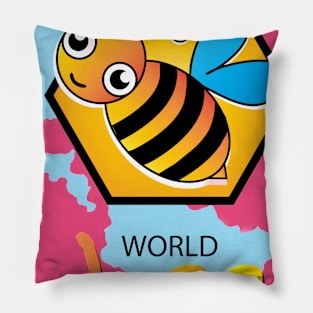 bee world day Pillow