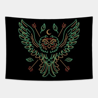 the green owl Tapestry