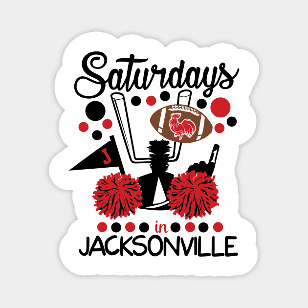 Saturdays in Jacksonville - JSU Gameday Magnet by deepsouthsweettees