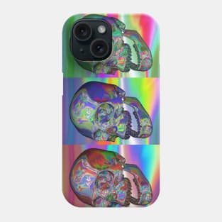 Aesthetic Triple Rainbow Crystal Skull ∆∆∆∆ Graphic Design/Illustration Phone Case