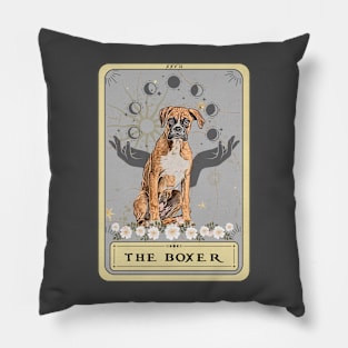 Boxer Dog Tarot Card, Boxer dog lover Pillow