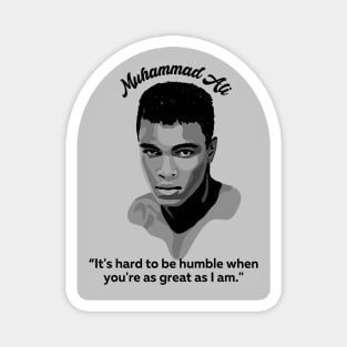 Muhammad Ali Portrait and Quote Magnet