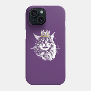 Long Live the King Grafitti Cat Face Phone Case