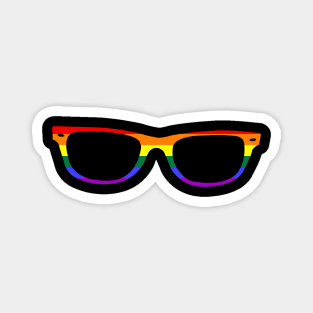 Gay Pride Rainbow Flag Glasses Magnet