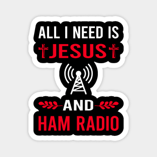 I Need Jesus And Ham Radio Amateur Radio Magnet