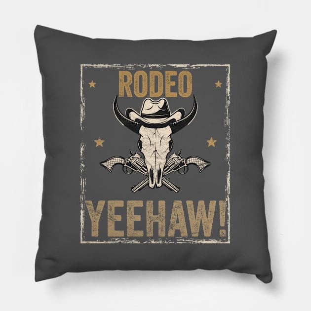 Rodeo - Rodeo Yeehaw Pillow by Kudostees