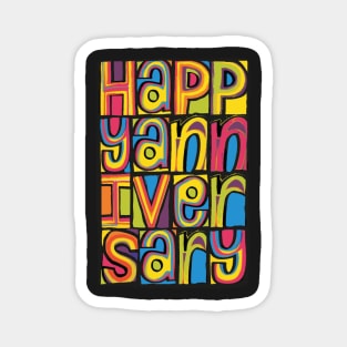 Happy Anniversary 'Happy Mondays' Inspired Design Magnet