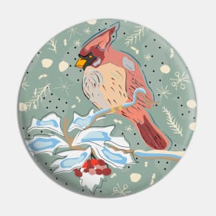 Cardinal Bird Pin