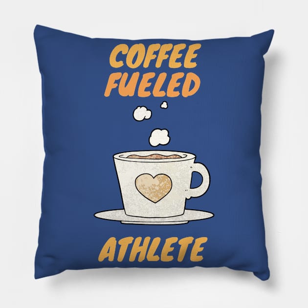 Coffee fueled athlete Pillow by SnowballSteps