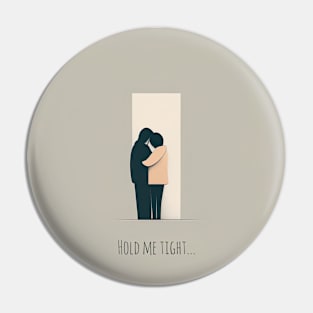 [AI Art] Hold me tight, Minimal Art Style Pin