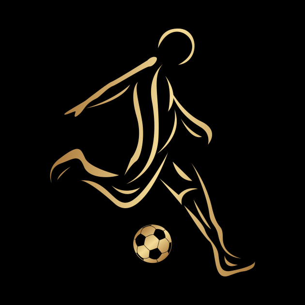 Abstract Golden Soccer Football by SNstore