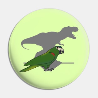 t-rex shadow - Hahn's Macaw parrot Pin