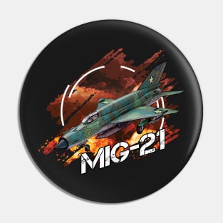 Russian Fighter Shirt Gift Mig-21 Tee Gift Pin