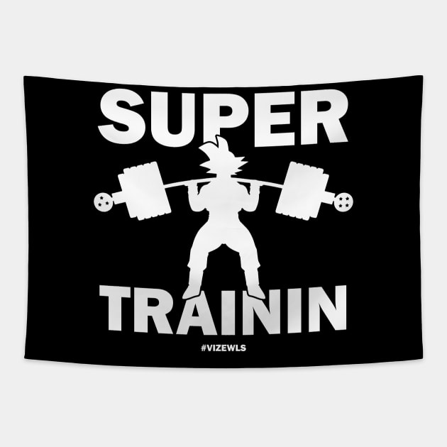 Super Saiyan Training | Gym Workout Tapestry by Vizewls