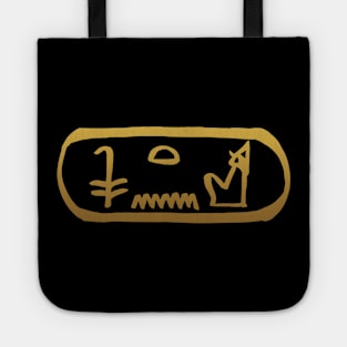 King in Ancient Egyptian Hieroglyphics. Tote