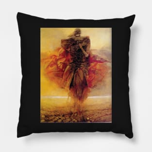 zdzislaw beksinski Pillow