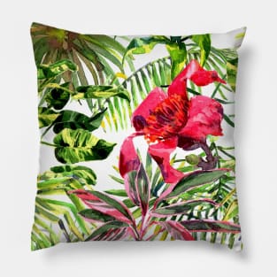 Seamless tropical flower Pillow