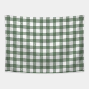 Plaid (sage green/white) Tapestry