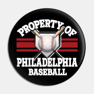 Proud Name Philadelphia Graphic Property Vintage Baseball Pin