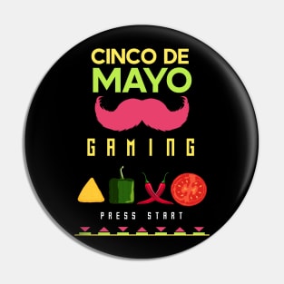 Cinco de mayo gaming fiesta Pin