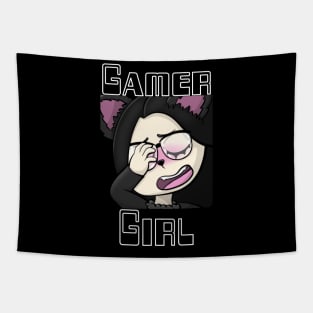 Gamer Girl, Wolf Girl, Facepalm. Twitch streamer emote Tapestry