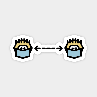 Keep Distance, Despite A Mask! (Corona / Icon) Magnet