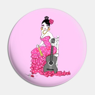 Pink flamenco Pin