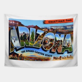 Greetings from Arizona - Vintage Large Letter Postcard Tapestry