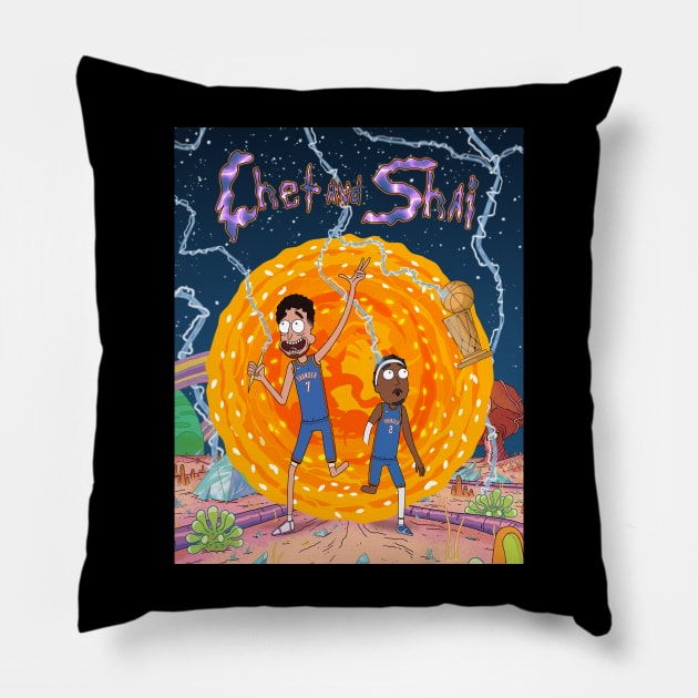 Chet and Shai Pillow by fmmgraphicdesign