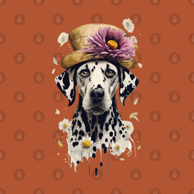 Dogs in Hats. Dalmatians by CatCoconut-Art