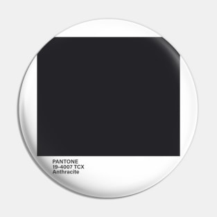 pantone 19-4007 TCX Anthracite Pin