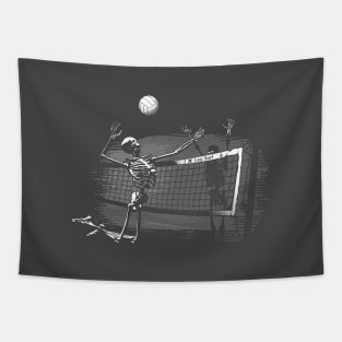 Scary Spooky Skeleton Volleyball Tapestry