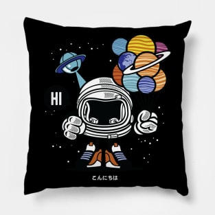 Cute Astronaut Holding Balloons Pillow