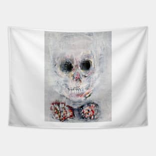 SKULL with BOW TIE Tapestry