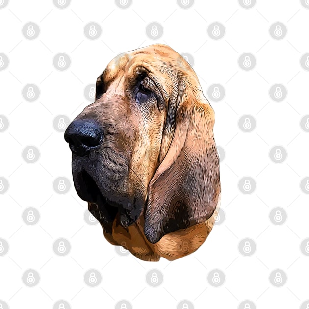 Bloodhound Head by ElegantCat