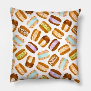 Different ice cream cookies pattern Pillow