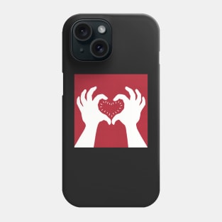 Hands making the sign of love, a heart Phone Case