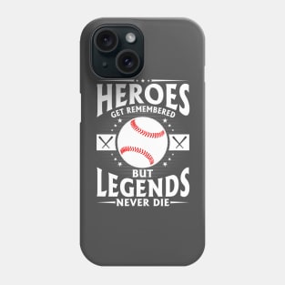 baseball typography Phone Case