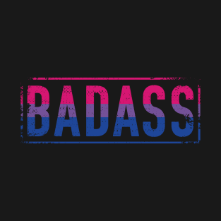 Bisexual Pride Badass Distressed Bi Pride T-Shirt