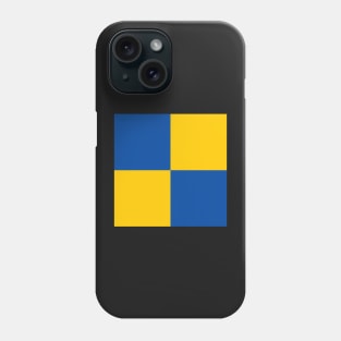 Leeds United Blue and Yellow Checkered Fan Flag Phone Case
