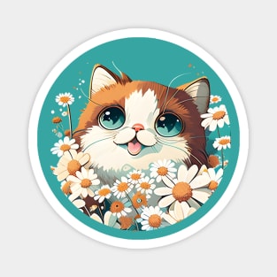 Floral Kitty - Cat Filled With Flowers Magnet