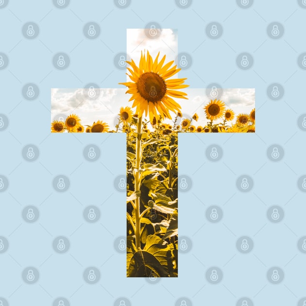 Christian Sunflower Cross by Move Mtns