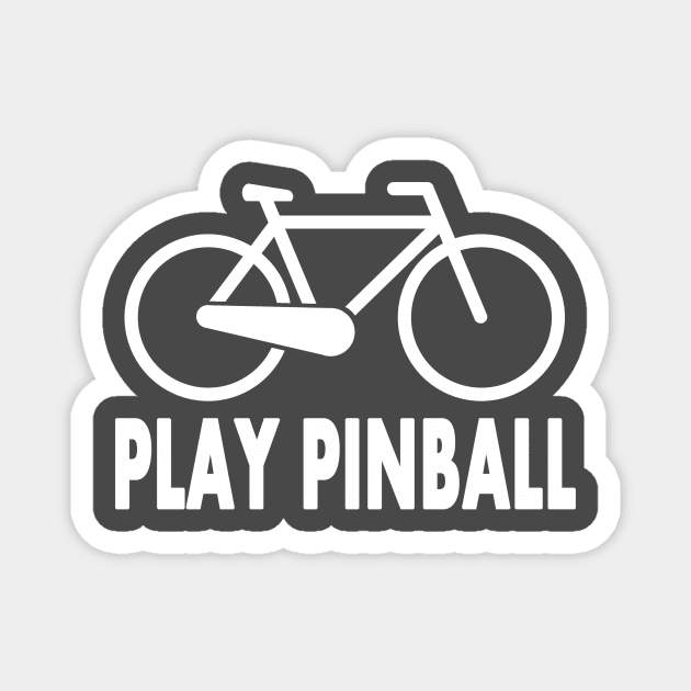 Bicycle Pinball white Magnet by Uwantmytees