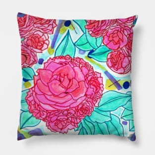 Roses and Movie Theater Carpet Pillow