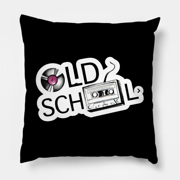 Old School Cassette Tape Pillow by CoreDJ Sherman