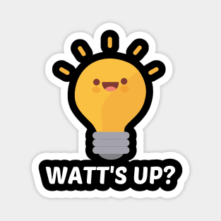 Watt's Up? - Cute Bulb Pun Magnet